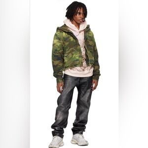 424 CROPPED PARKA GREEN CAMO